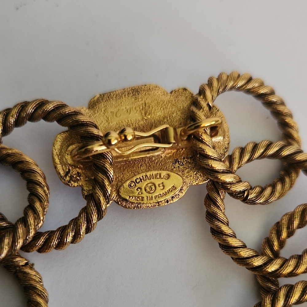 Chanel Red Gripoix Glass Gold Plated Chunky Link Necklace - Picture 7 of 9